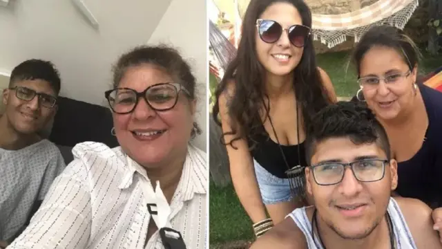 Victor akiwa kando ya mama yake (kushoto) na akiwa karibu na madada zake . Kulingana naye, usaidizi na uungaji mkono wa familia ulikuwa muhimu katika matibabu 