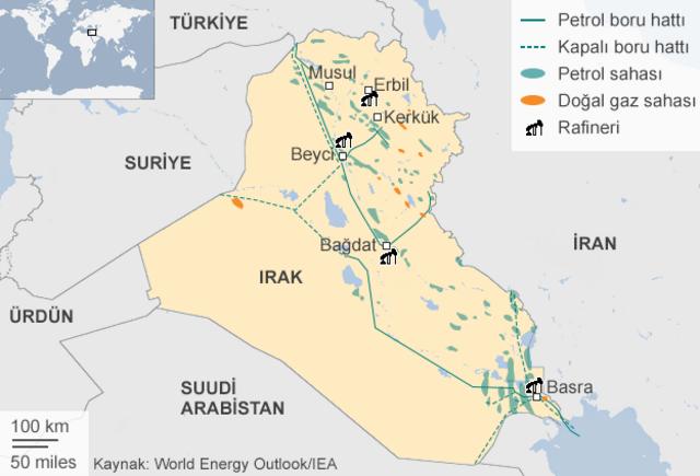 Irak'ta petrol ve doğalgaz