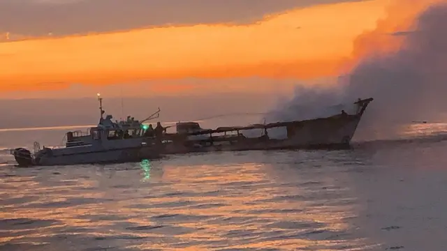 Судно "Консепшн" после пожара