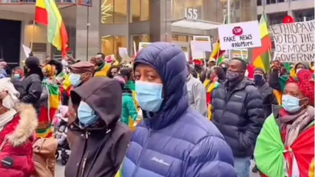 በኦታዋ ካናዳ በተደረገው የድጋፍ ሰልፍ