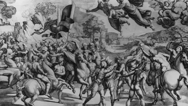 Hulton Arşivi'nden Hunlarla ilgili bir çizim.