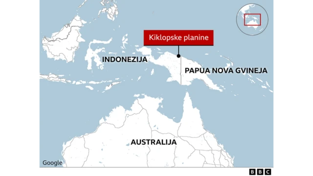 Mapa Kiklopskih planina