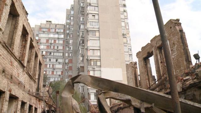 сгоревшие дома в Ростове-на-Дону