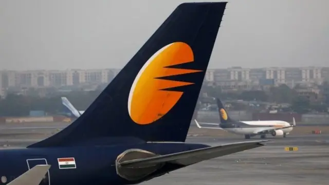 જેટ એરવેઝના પ્લેનનો ફોટોગ્રાફ