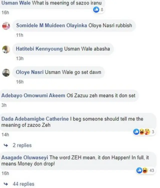 Esi itu Zeh lori BBC Yoruba