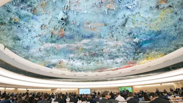 Consejo de derechos humanos de la ONU en Ginebra.