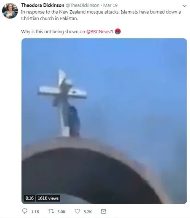 நியூசிலாந்து தாக்குதலுக்கு பழிவாங்க பாகிஸ்தானில் தேவாலயம் எரிக்கப்பட்டதா?