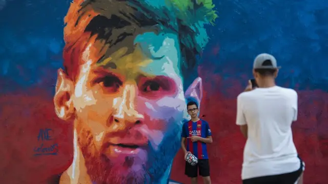 Messi graffiti