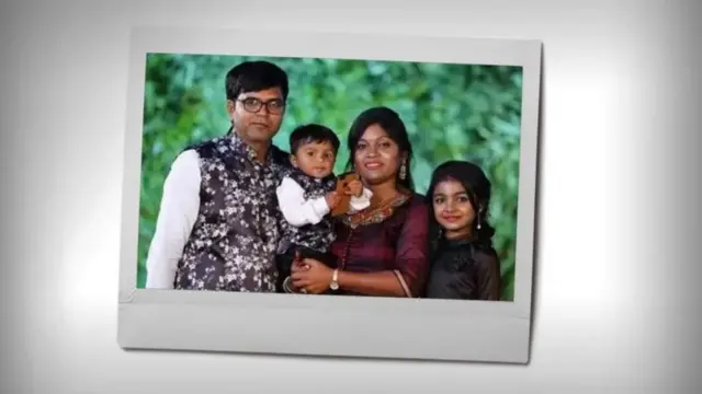 జగదీష్, వైశాలిబెన్ పటేల్, వారి ఇద్దరు పిల్లలు