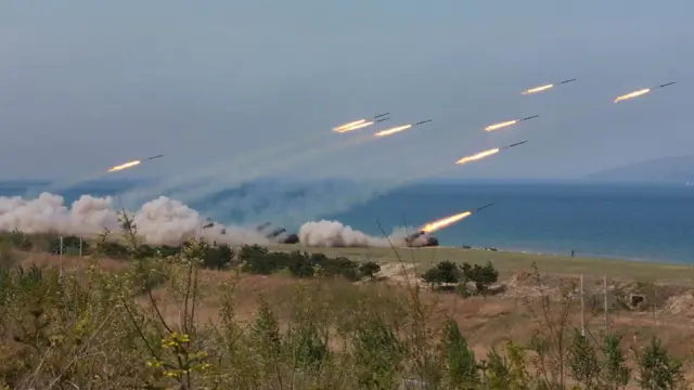 Disparos en la cosa norcoreana.