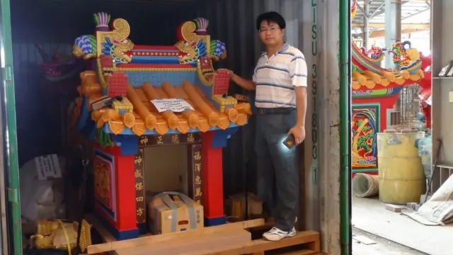 凖備運往泰國的寺廟。