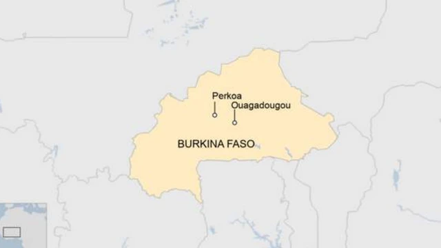 Ikarita ya Burkina Faso yerekana ahari icyo kirombe