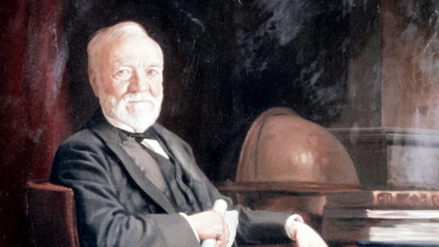 Andrew Carnegie en su estudio