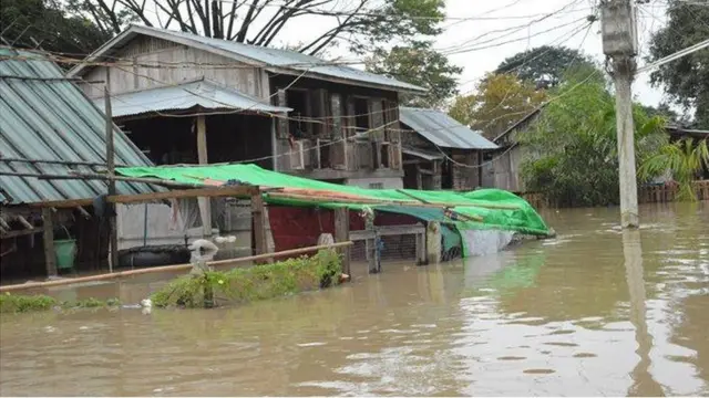 ရေဝင်နစ်မြုပ်နေတဲ့ တောင်ငူအနိမ့်ပိုင်း ရပ်ကွက်တချို့