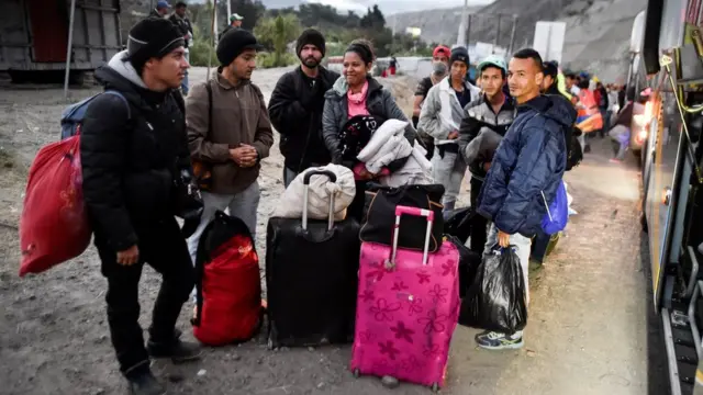 Venezolanos en Ecuador.