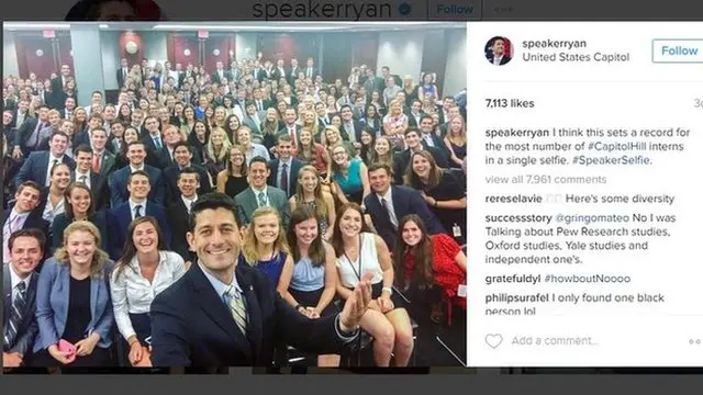 Selfie com estagiários do Capitólio