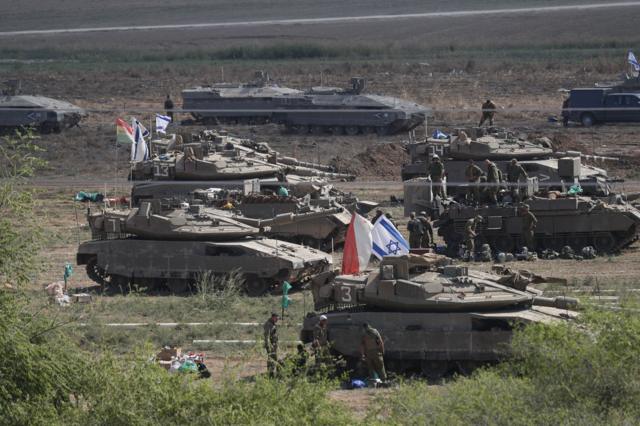 大量以色列坦克在加沙邊界集結