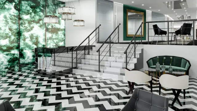 La recepción del edificio Mayfair de OSIT.