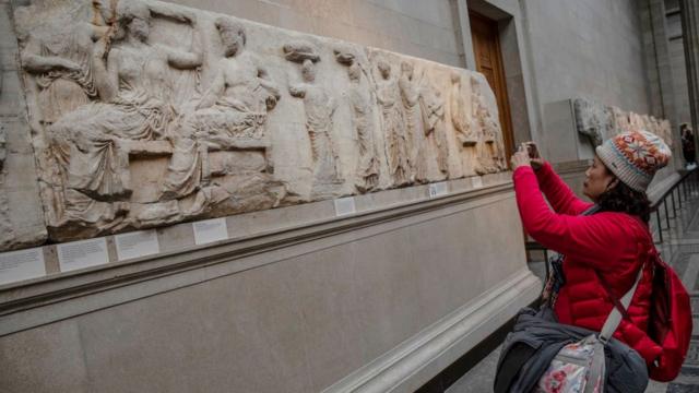 Mármoles del Partenón en el Museo Británico.