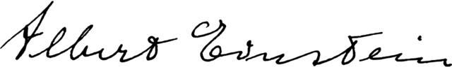 Assinatura de Albert Einstein