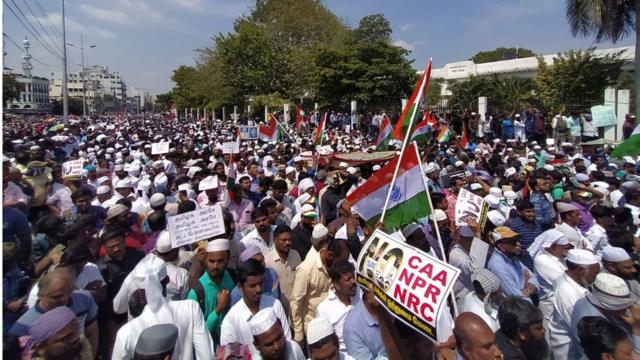 चेन्नई में मुसलमानों का प्रदर्शन