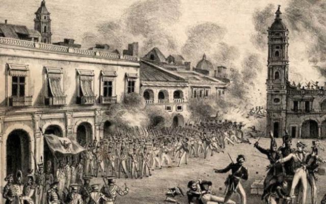 Una ilustración de combates en Veracruz