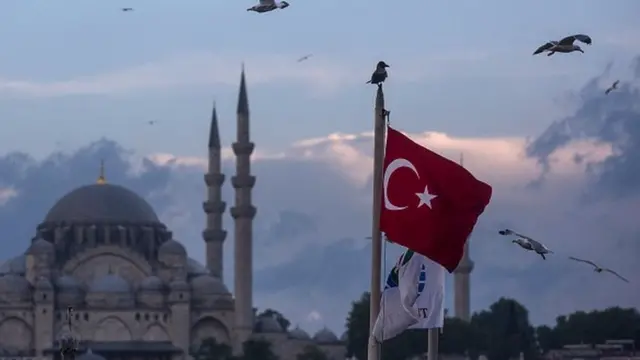 Flag flying in Turkey
