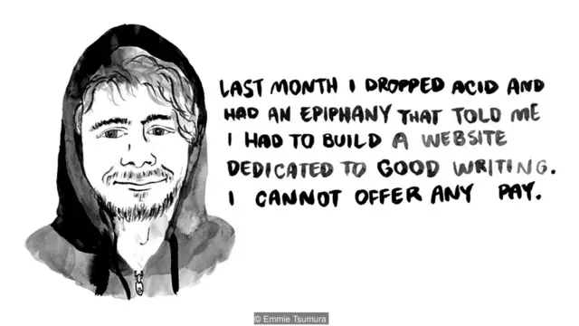 我在上个月吸过毒，过主显节时神告诉我必须设立一个网站好好写作，因此我付不起人工。（copyright：Emmie Tsumara）