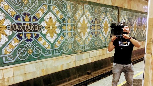 Съемочная группа Би-би-си в ташкентском метро