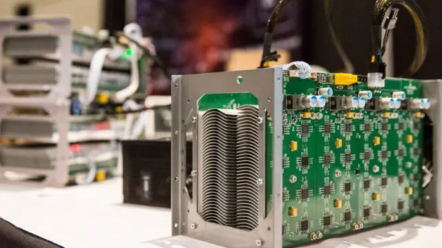 Una computadora de bitcoins