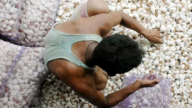 एक रुपये किलो लहसुन