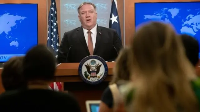 US Secretary of State Mike Pompeo announces that the US will designate the IRGC as a Foreign Terrorist Organization