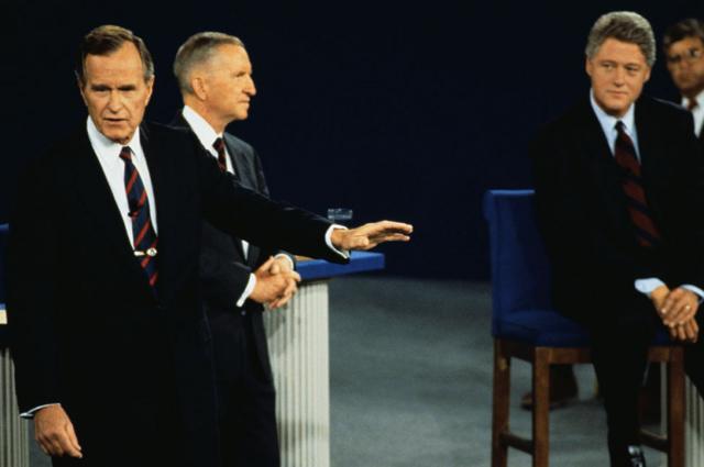 Bush en un debate presidencial