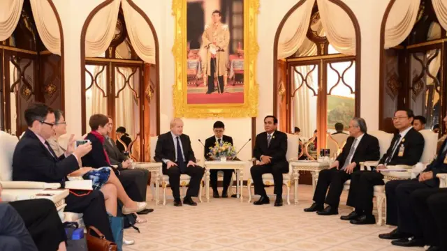 นายบอริส จอห์นสัน และ พล.อ.ประยุทธ์ จันทร์โอชา