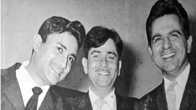 Dilip Kumar da abokansa Raj Kapoor da Dev Anand