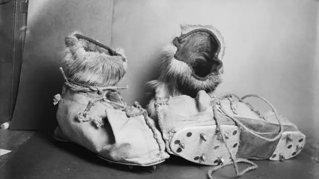 Botas con piel y crampones