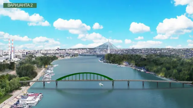 Varijanta 2 - premeštanje mosta preko Ade