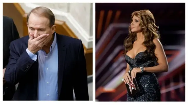 Фотоколаж. Віктор Медведчук та Оксана Марченко