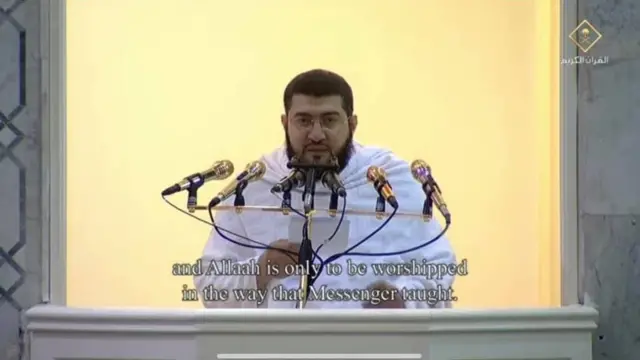 Sheikh Dr Bandar Baleelah is delivering