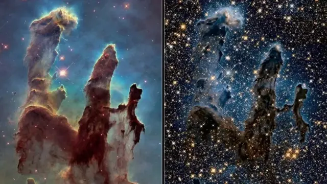 Hubble Teleskobu'nun görüntülediği "Yaratılış Sütunları"