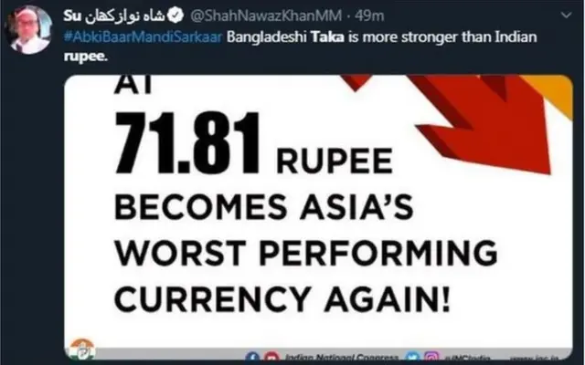 బంగ్లా టకా వర్సెస్ భారత రూపాయి
