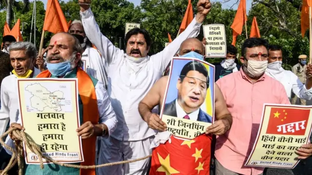 இந்தியாவில் சீனாவுக்கு எதிரான போராட்டம் 