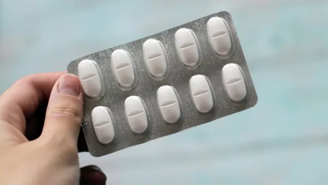 Blister pack of painkillers