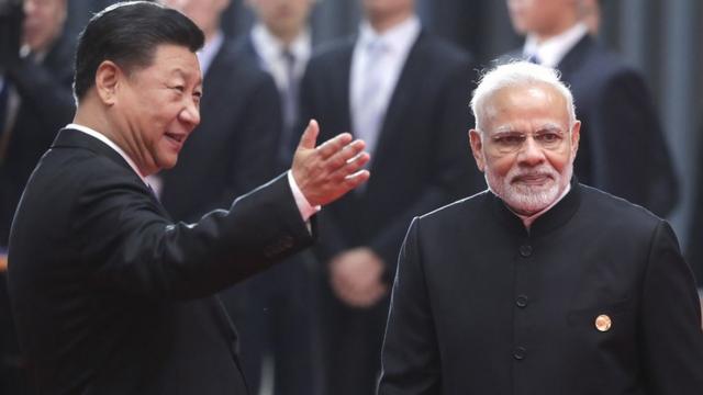 中国国家主席习近平和印度总理莫迪