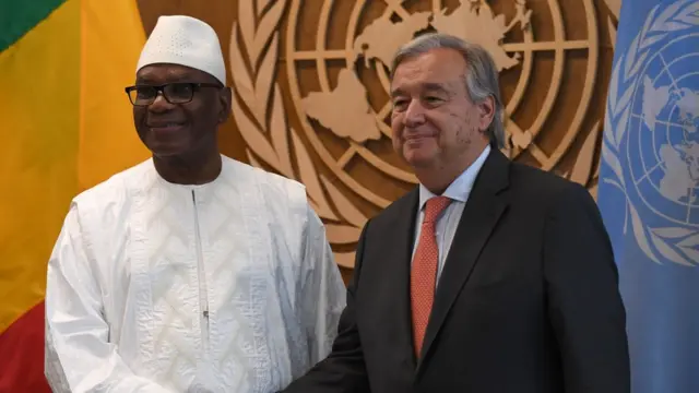 Antonio Guterres, Secrétaire Général de l'ONU avec le Président malien Ibrahim Boubacar Keita
