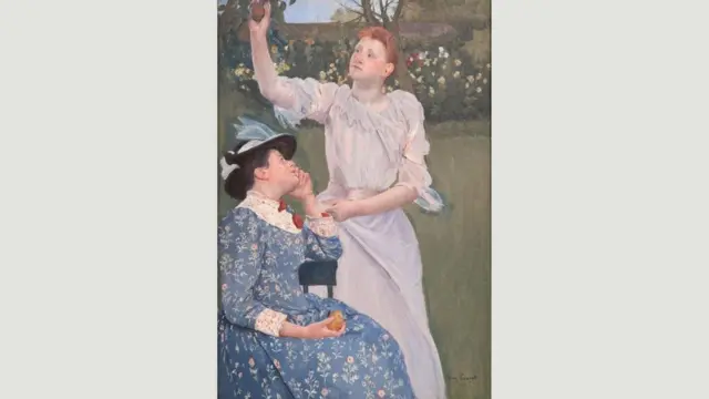 Young Women Picking Fruit