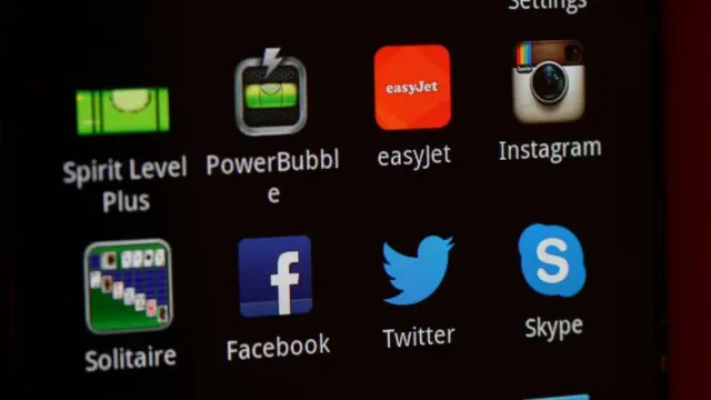 Apps en un teléfono móvil