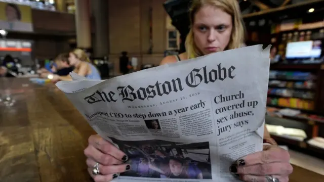 A reader of the Boston Globe newspaper, August 2018