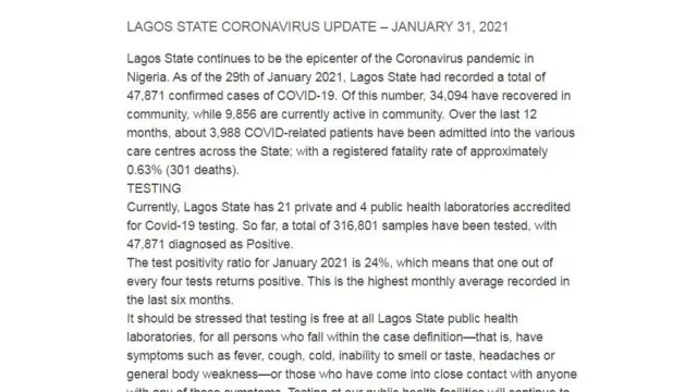 Atẹjade lati ọdọ Babajide Sanwo-Olu