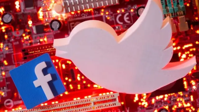 ट्विटर और फ़ेसबुक के लोगो